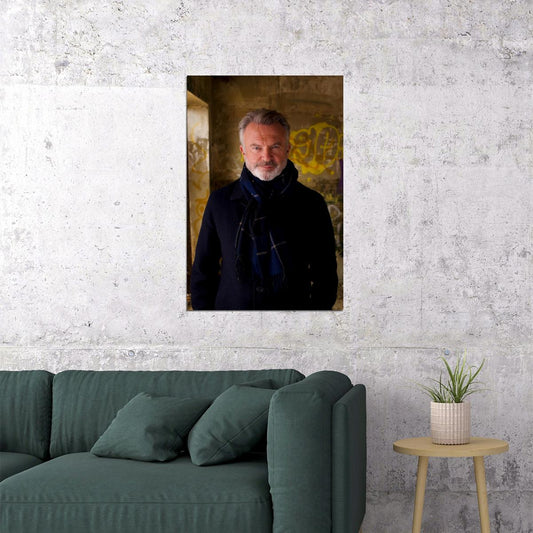 Sam Neill Modern Portrait Poster Recent Photo Legendary Actor Classic Cinema Icon Wall Art Print Old Hollywood Aesthetic Wall Decor - xonomax