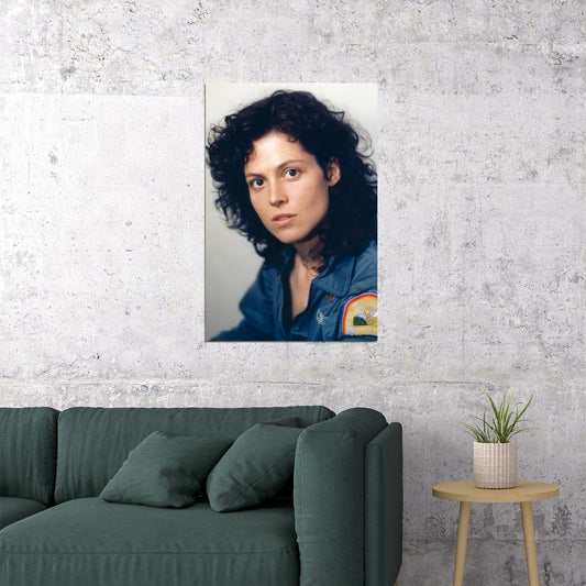 Sigourney Weaver Alien Movie Poster 1979 Sci-Fi Classic Ellen Ripley Print Iconic Film Wall Art Old Hollywood Aesthetic Wall Decor - xonomax