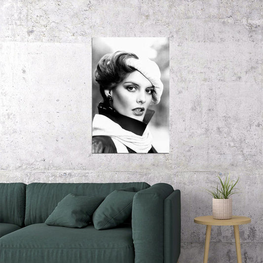 Rene Russo Vintage Portrait Poster 1980s Hollywood Actress Classic Elegance Black And White Fashion Icon Wall Art Print Old Hollywood Aesthetic Wall Decor - xonomax