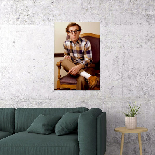 Woody Allen Young Portrait Poster Classic Comedy Film Director Early Career Vintage Hollywood Wall Art Print Old Hollywood Aesthetic Wall Decor - xonomax