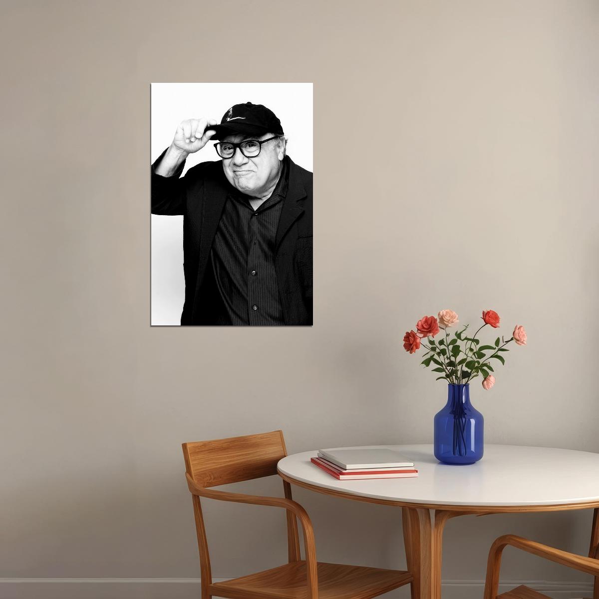 Danny DeVito Modern Portrait Poster Legendary Actor Recent Photo Comedy Icon Hollywood Star Wall Art Print Old Hollywood Aesthetic Wall Decor