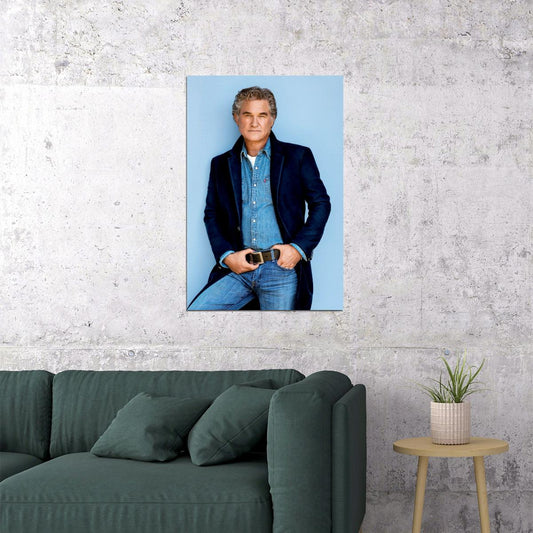 Kurt Russell Modern Portrait Poster Legendary Actor Recent Photo Classic Hollywood Action Star Wall Art Print Old Hollywood Aesthetic Wall Decor - xonomax