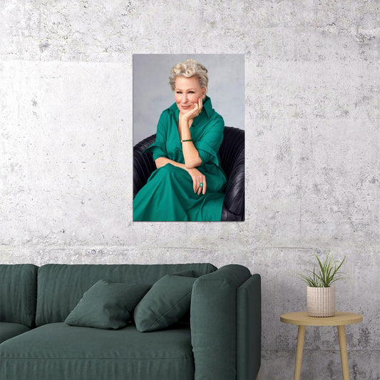 Bette Midler Modern Portrait Poster Legendary Actress Recent Glamorous Photo Hollywood Icon Wall Art Print Old Hollywood Aesthetic Wall Decor - xonomax
