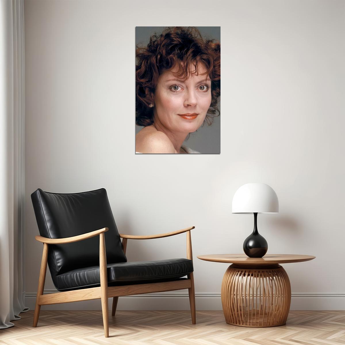 Susan Sarandon Glamorous Portrait Poster Legendary Actress 1980s Classic Hollywood Film Star Wall Art Print Old Hollywood Aesthetic Wall Decor - xonomax
