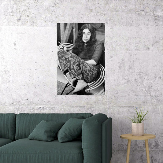 Yoko Ono Vintage Portrait Poster Iconic Cultural Figure 1960s Artistic Avant-Garde Style Wall Art Print Old Hollywood Aesthetic Wall Decor - xonomax