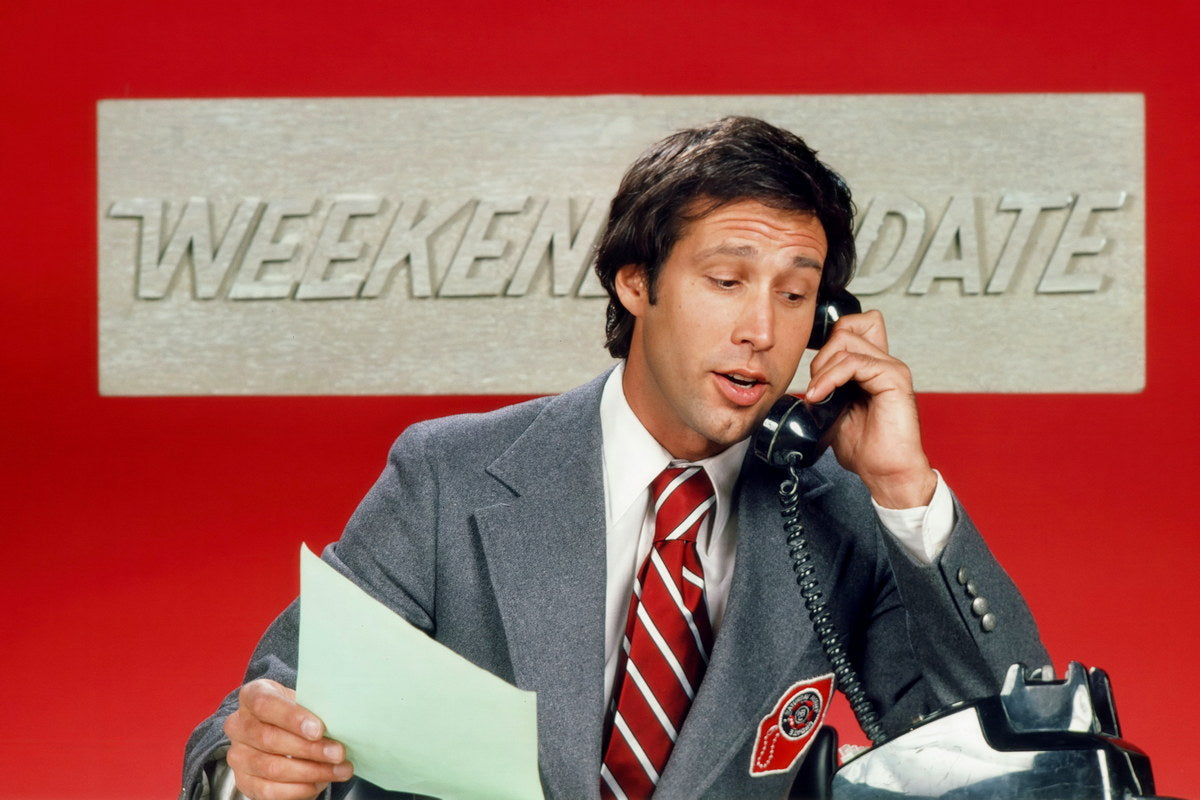 Chevy Chase Weekend Update Poster Saturday Night Live Classic Sketch Comedy 1970s Hollywood Icon Wall Art Print Old Hollywood Aesthetic Wall Decor - xonomax