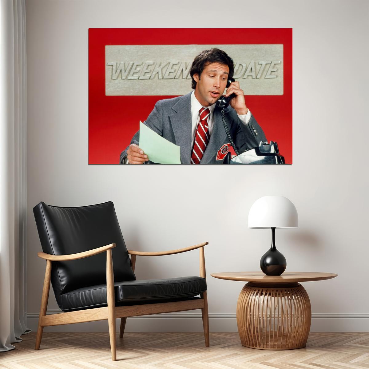 Chevy Chase Weekend Update Poster Saturday Night Live Classic Sketch Comedy 1970s Hollywood Icon Wall Art Print Old Hollywood Aesthetic Wall Decor - xonomax