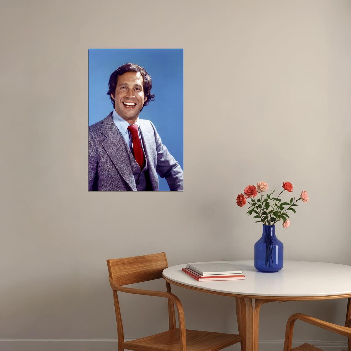 Chevy Chase Classic Portrait Poster 1980s Hollywood Comedy Legend Early Career Wall Art Print Old Hollywood Aesthetic Wall Decor - xonomax