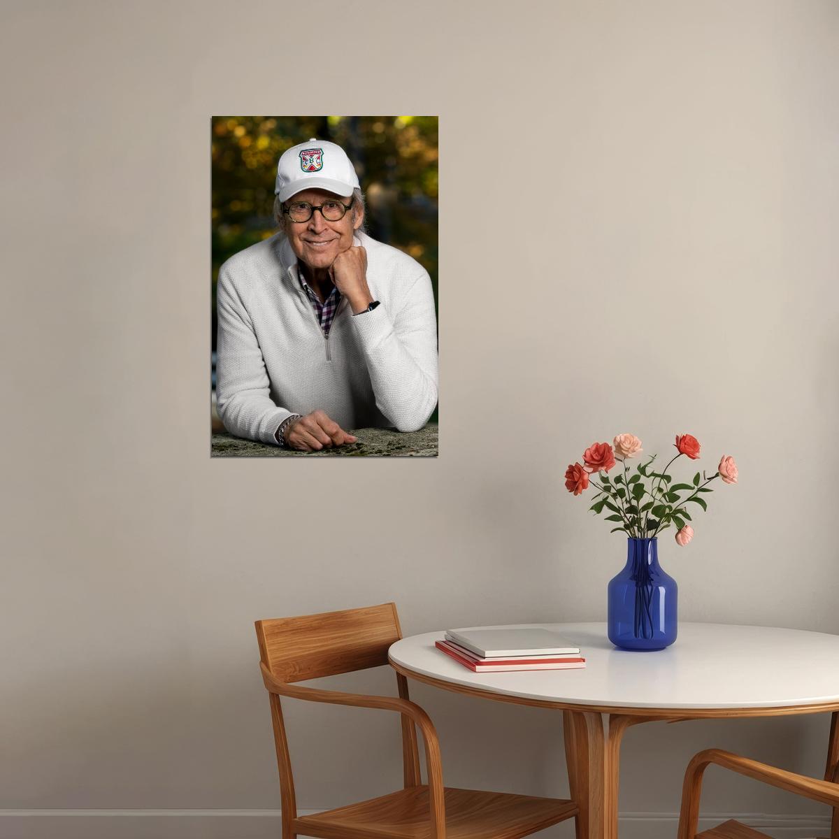 Chevy Chase Modern Portrait Poster Legendary Actor Recent Photo Classic Hollywood Comedy Icon Wall Art Print Old Hollywood Aesthetic Wall Decor - xonomax