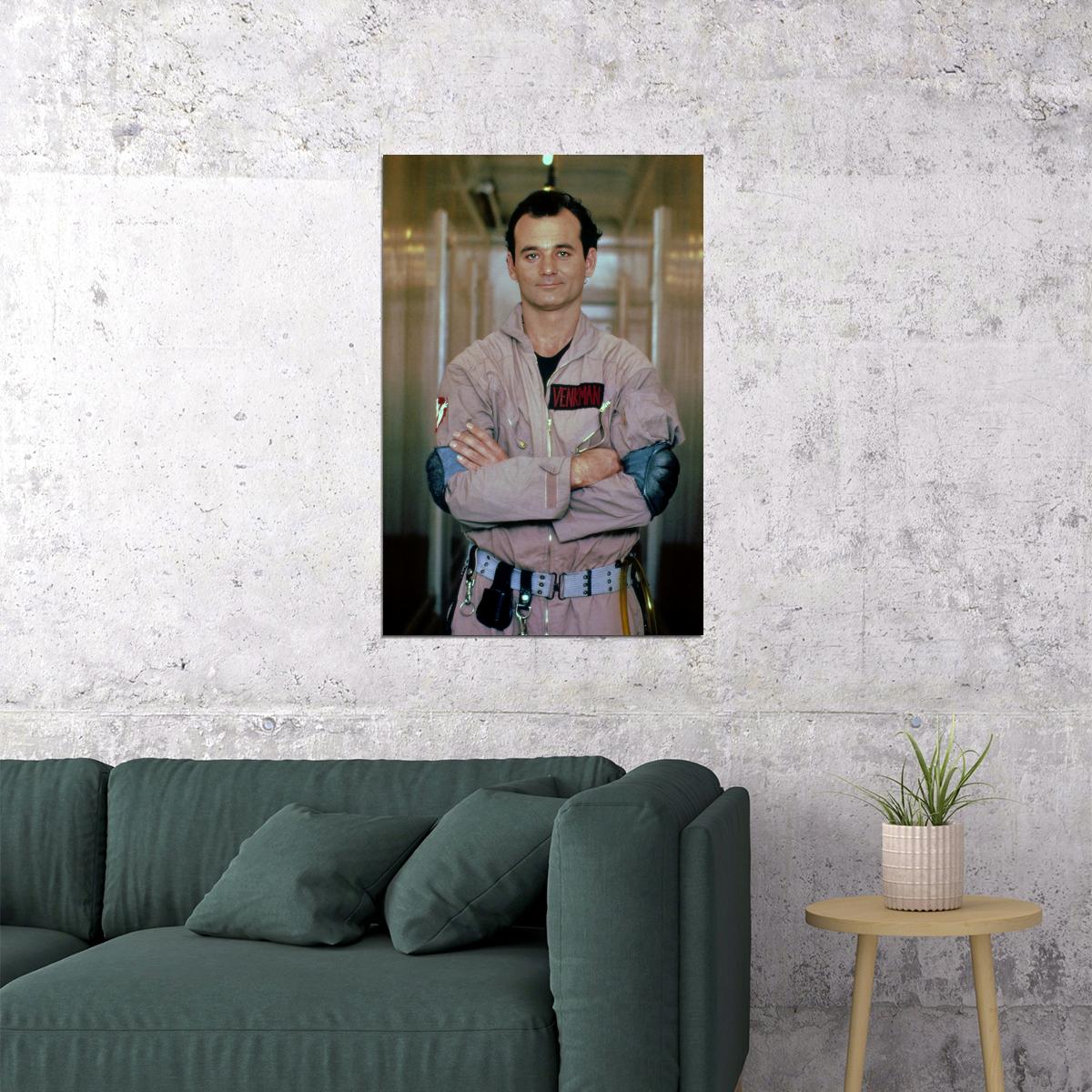 Bill Murray Ghostbusters Movie Poster 1984 Iconic Sci-Fi Comedy Film Venkman Print Hollywood Legend Wall Art Old Hollywood Aesthetic Wall Decor - xonomax