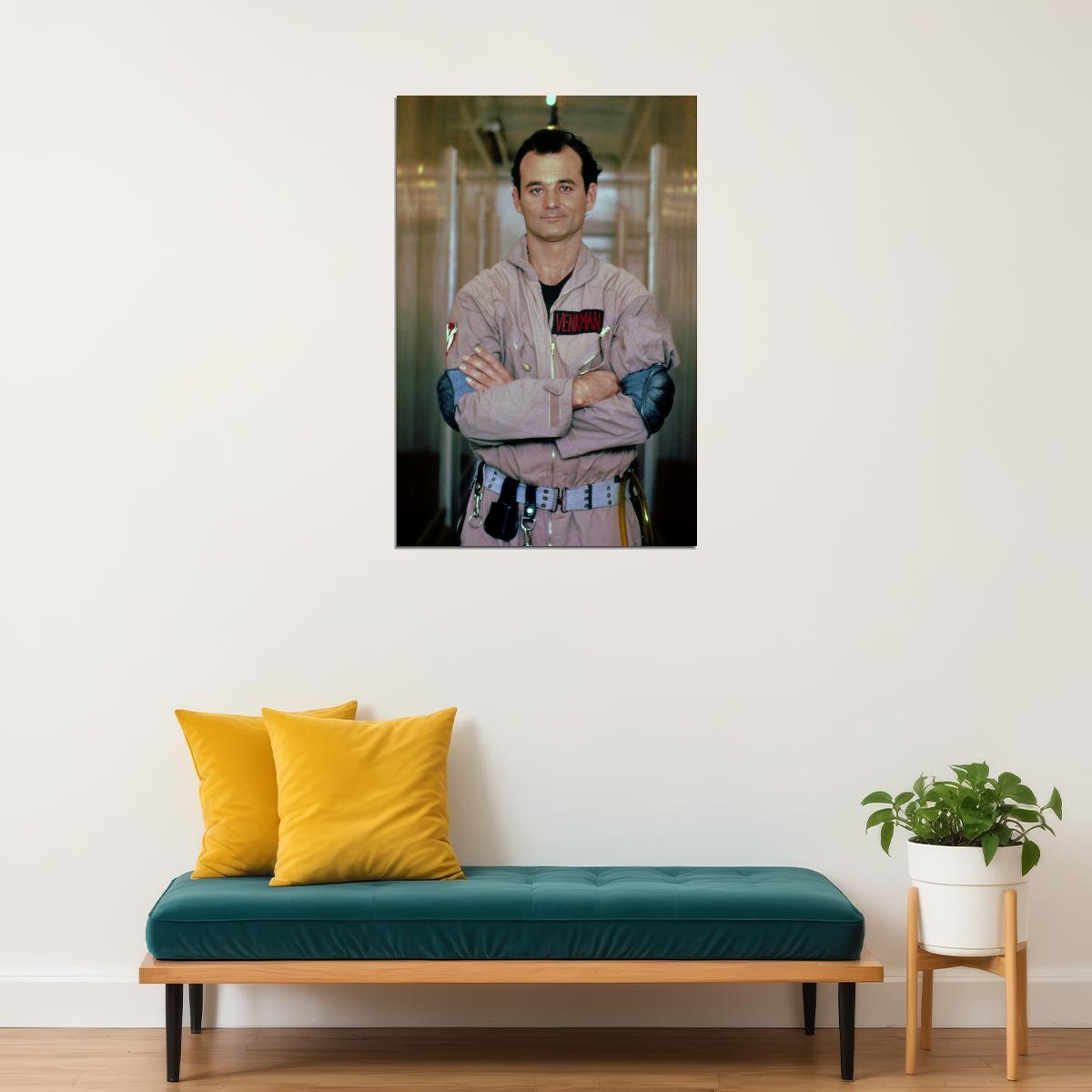 Bill Murray Ghostbusters Movie Poster 1984 Iconic Sci-Fi Comedy Film Venkman Print Hollywood Legend Wall Art Old Hollywood Aesthetic Wall Decor - xonomax