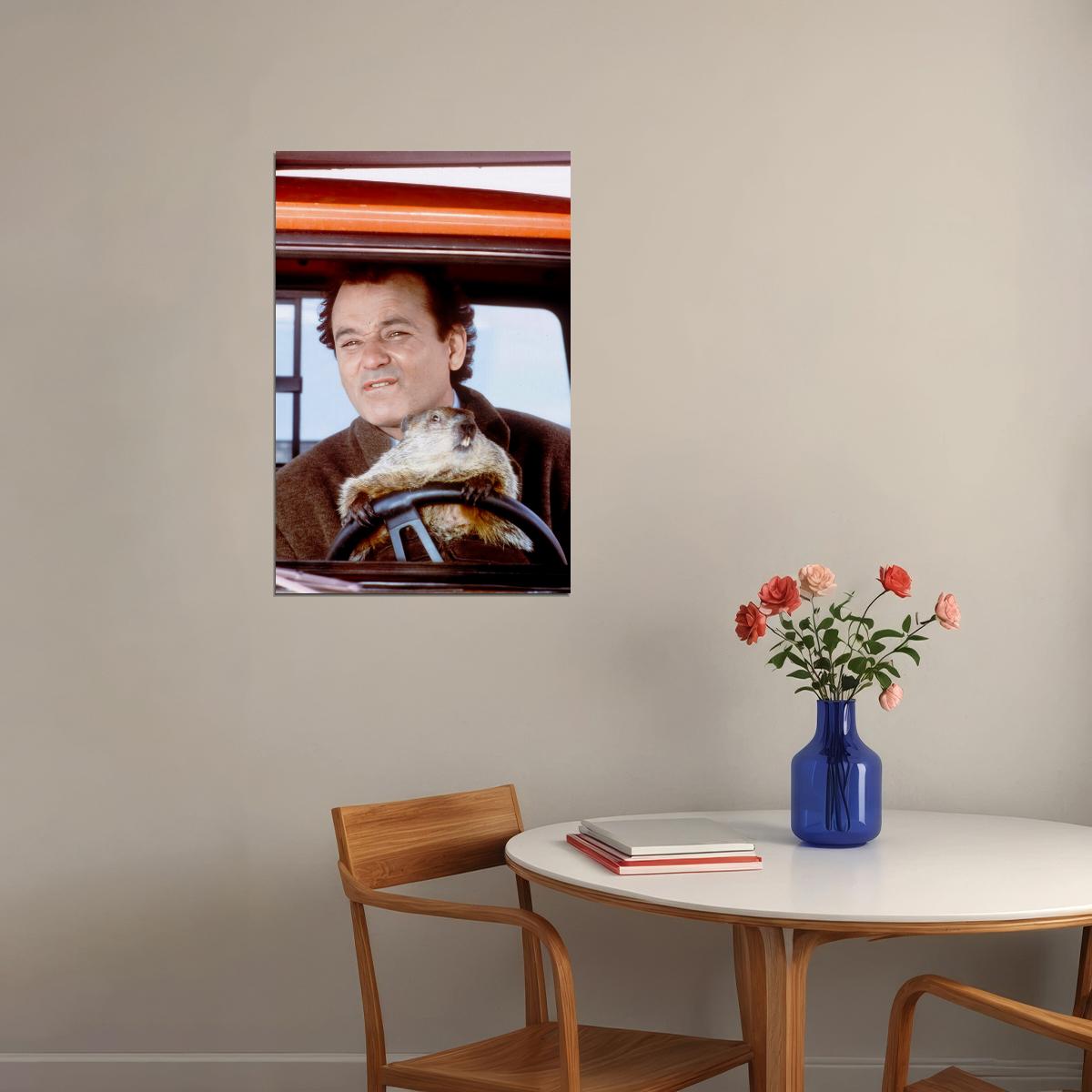 Bill Murray Groundhog Day Movie Poster 1993 Iconic Comedy Film Classic Hollywood Actor Wall Art Print Old Hollywood Aesthetic Wall Decor - xonomax