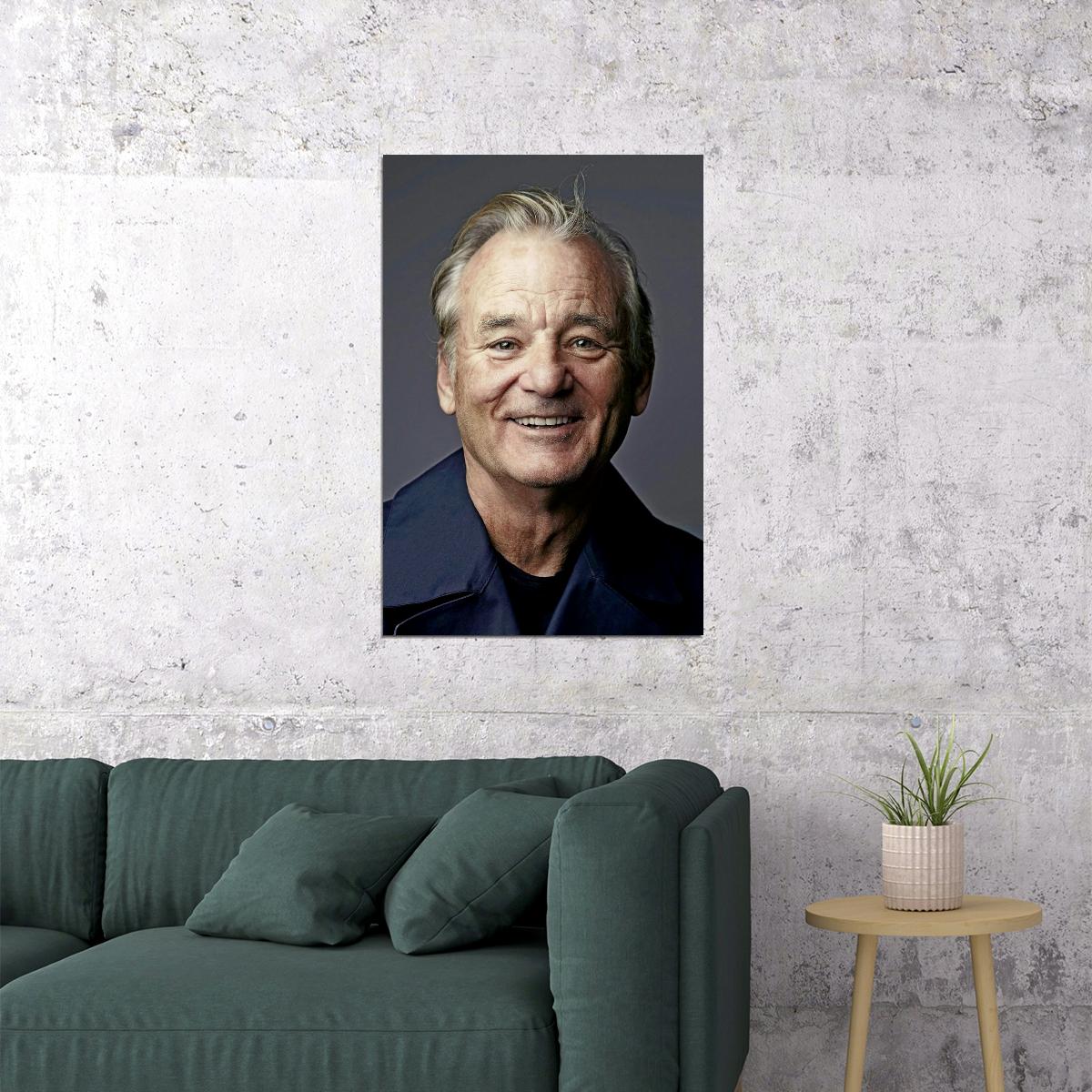 Bill Murray Modern Portrait Poster Legendary Hollywood Actor Recent Photo Comedy Icon Wall Art Print Old Hollywood Aesthetic Wall Decor - xonomax
