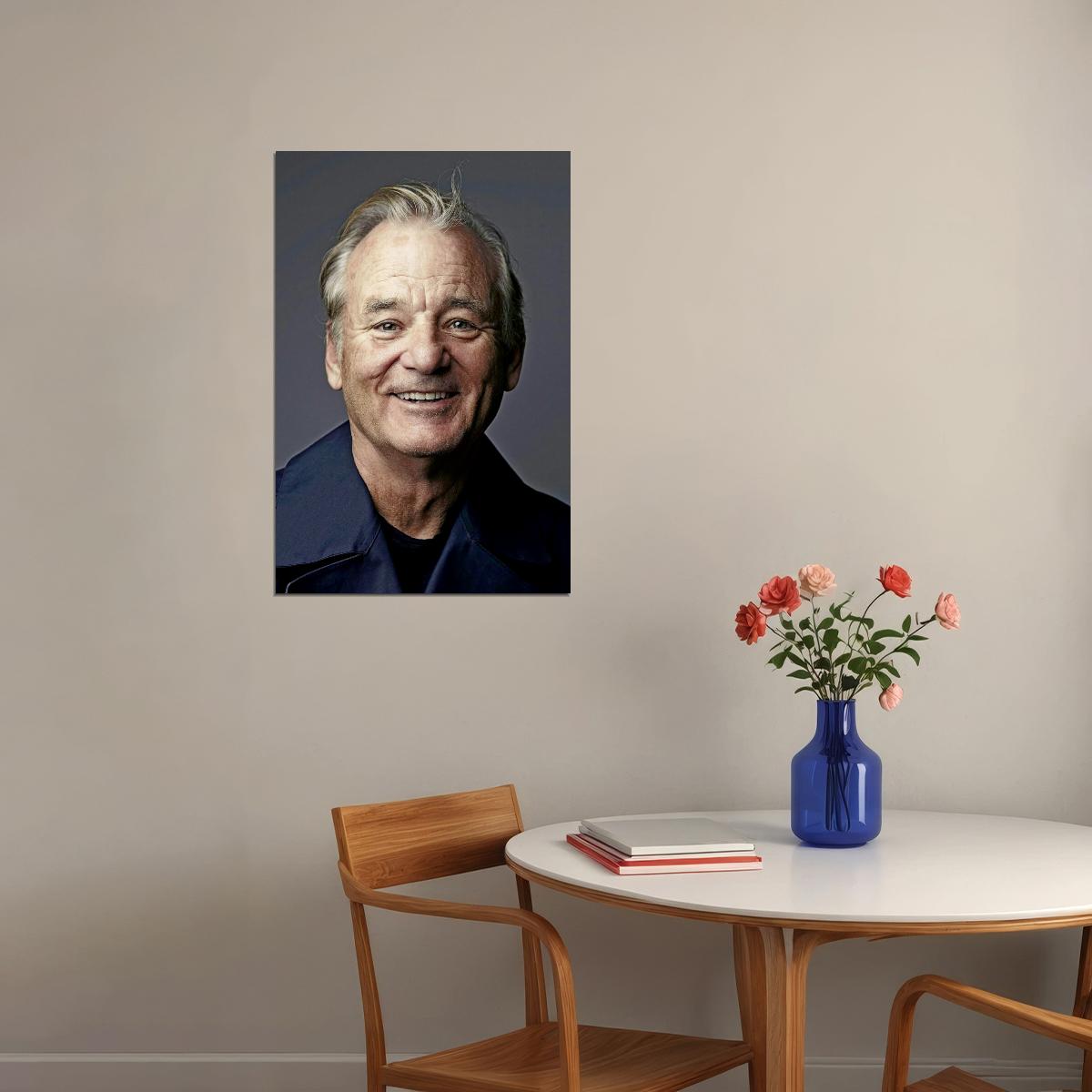 Bill Murray Modern Portrait Poster Legendary Hollywood Actor Recent Photo Comedy Icon Wall Art Print Old Hollywood Aesthetic Wall Decor - xonomax