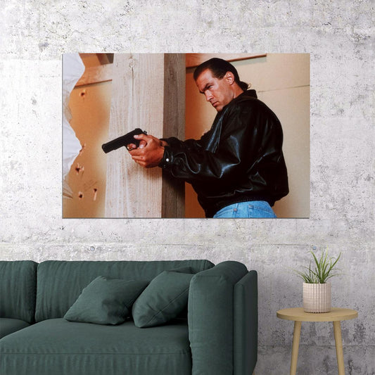 Steven Seagal Under Siege Movie Poster 1992 Classic Action Thriller Hollywood Martial Arts Star Wall Art Print Old Hollywood Aesthetic Wall Decor - xonomax