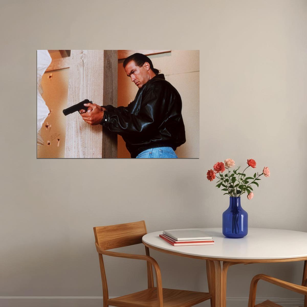 Steven Seagal Under Siege Movie Poster 1992 Classic Action Thriller Hollywood Martial Arts Star Wall Art Print Old Hollywood Aesthetic Wall Decor - xonomax