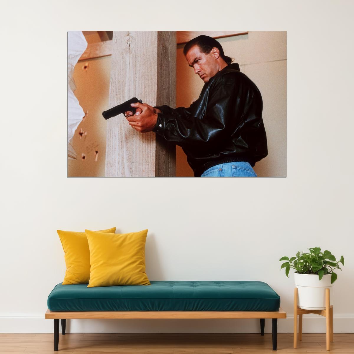 Steven Seagal Under Siege Movie Poster 1992 Classic Action Thriller Hollywood Martial Arts Star Wall Art Print Old Hollywood Aesthetic Wall Decor - xonomax