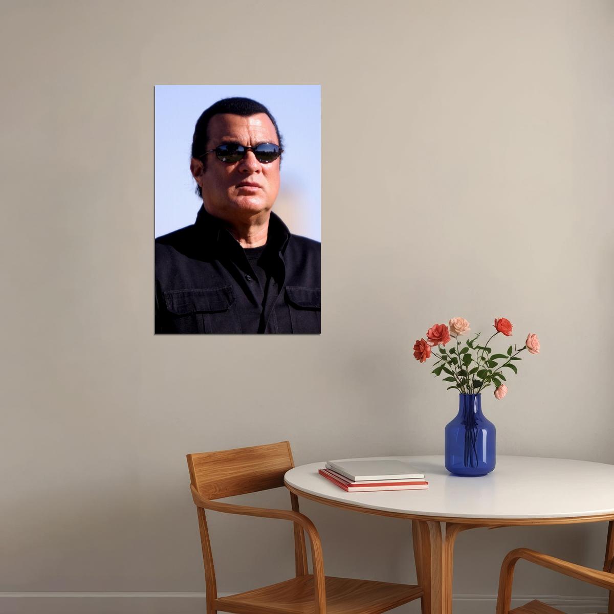 Steven Seagal Modern Portrait Poster Legendary Action Star Recent Photo Hollywood Martial Arts Icon Wall Art Print Old Hollywood Aesthetic Wall Decor - xonomax