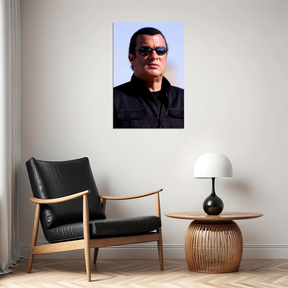 Steven Seagal Modern Portrait Poster Legendary Action Star Recent Photo Hollywood Martial Arts Icon Wall Art Print Old Hollywood Aesthetic Wall Decor - xonomax