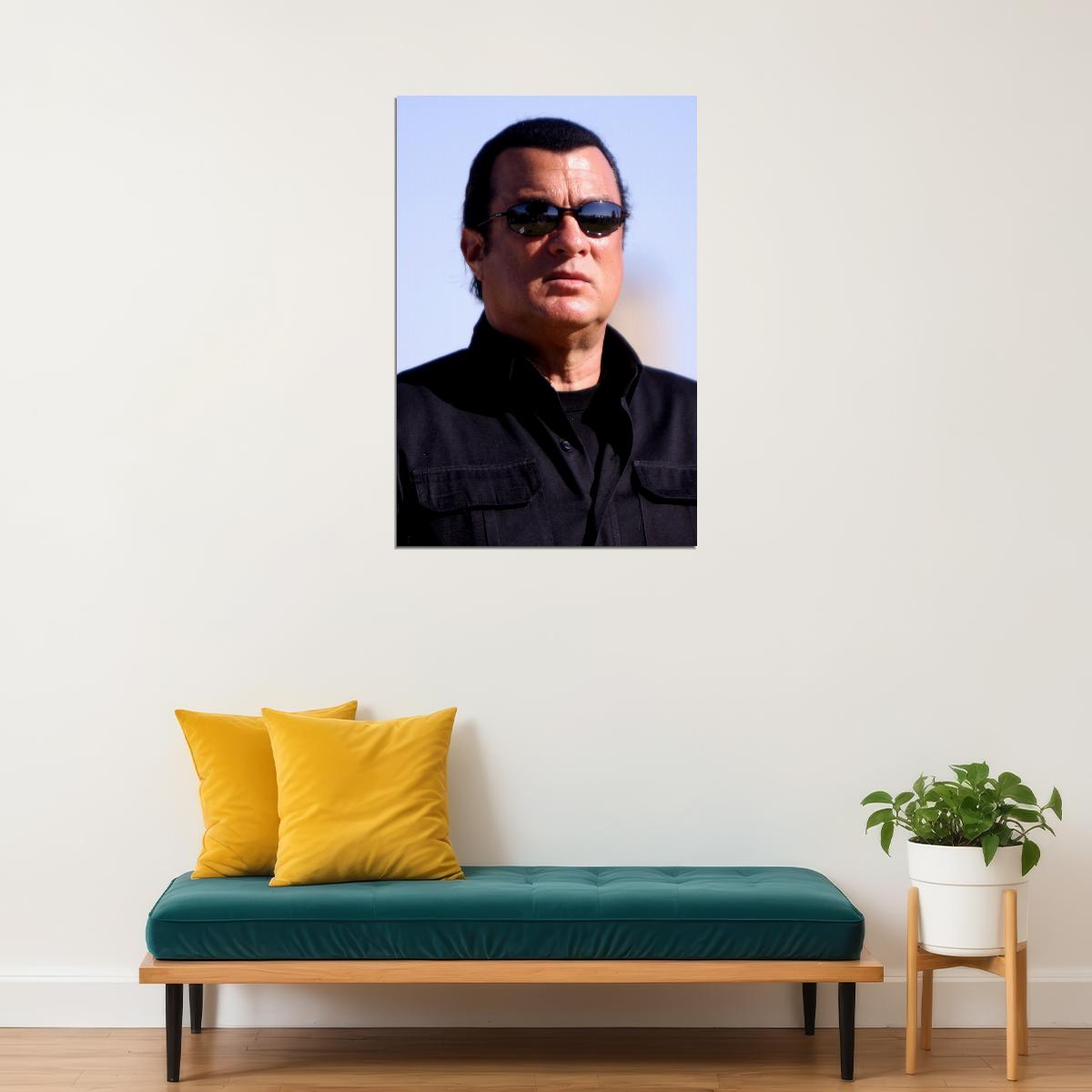 Steven Seagal Modern Portrait Poster Legendary Action Star Recent Photo Hollywood Martial Arts Icon Wall Art Print Old Hollywood Aesthetic Wall Decor - xonomax