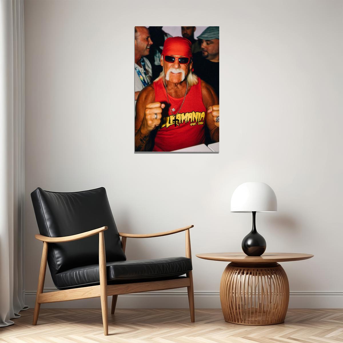 Hulk Hogan Hulkamania Poster Classic Wrestling Champion Iconic 1980s Star Hollywood Legend Wall Art Print Old Hollywood Aesthetic Wall Decor - xonomax