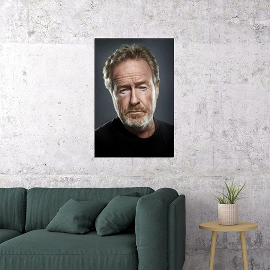 Ridley Scott Modern Portrait Poster Iconic Film Director Recent Photo Hollywood Legend Wall Art Print Old Hollywood Aesthetic Wall Decor - xonomax