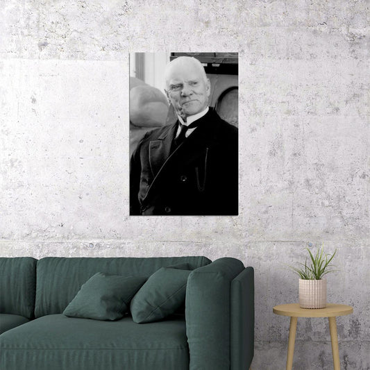 Malcolm McDowell Black And White Portrait Poster Iconic Actor Hollywood Star Classic Film Legend Wall Art Print Old Hollywood Aesthetic Wall Decor - xonomax