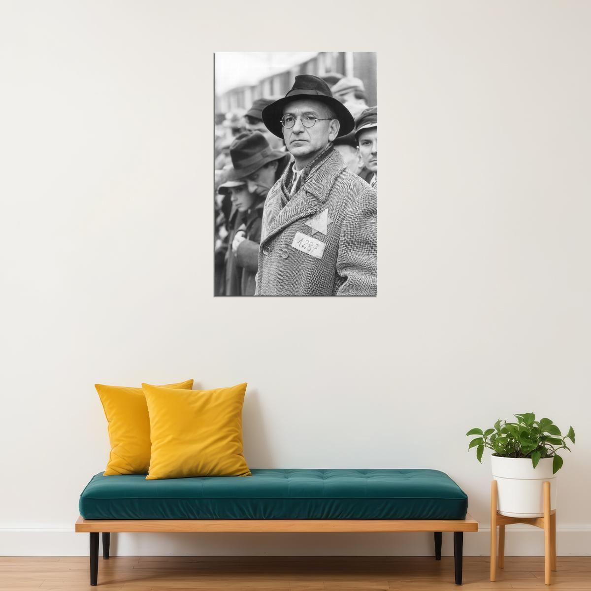 Ben Kingsley Schindler's List Movie Poster 1993 Iconic Holocaust Drama Character Black And White Wall Art Print Old Hollywood Aesthetic Wall Decor - xonomax