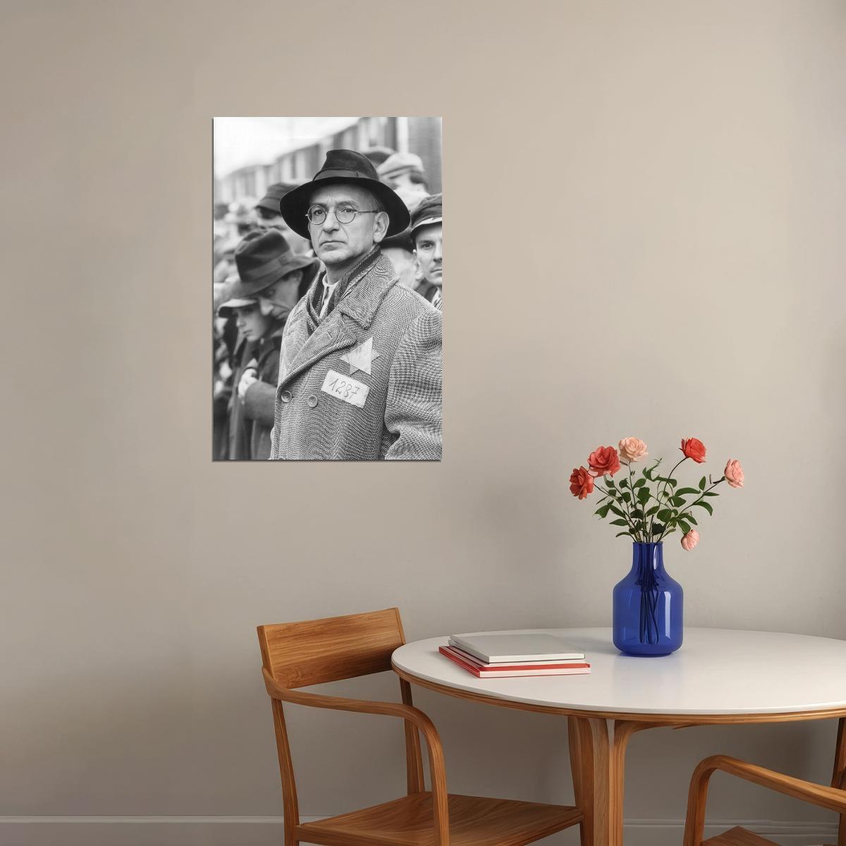 Ben Kingsley Schindler's List Movie Poster 1993 Iconic Holocaust Drama Character Black And White Wall Art Print Old Hollywood Aesthetic Wall Decor - xonomax