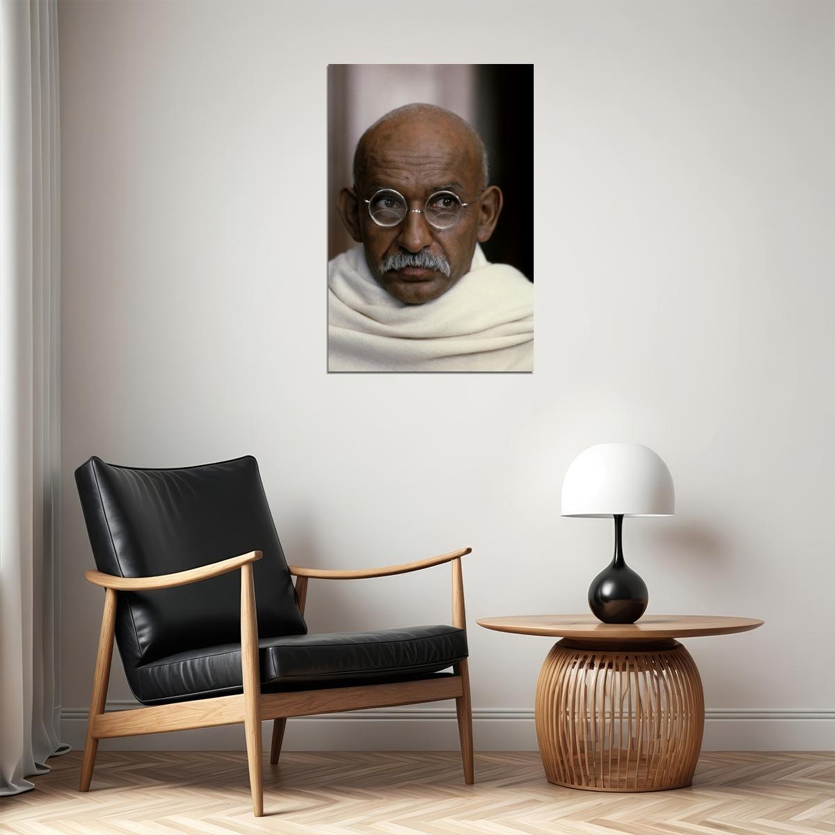 Ben Kingsley Gandhi Movie Poster 1982 Iconic Biographical Film Classic Historical Character Wall Art Print Old Hollywood Aesthetic Wall Decor - xonomax
