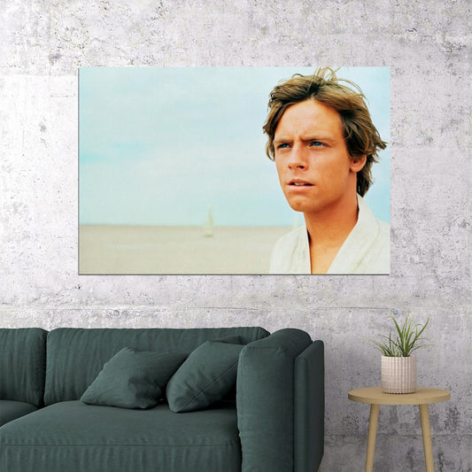 Mark Hamill Luke Desert Scene Poster Iconic Retro 1970s Adventure Film Legendary Character Wall Art Print Old Hollywood Aesthetic Wall Decor - xonomax