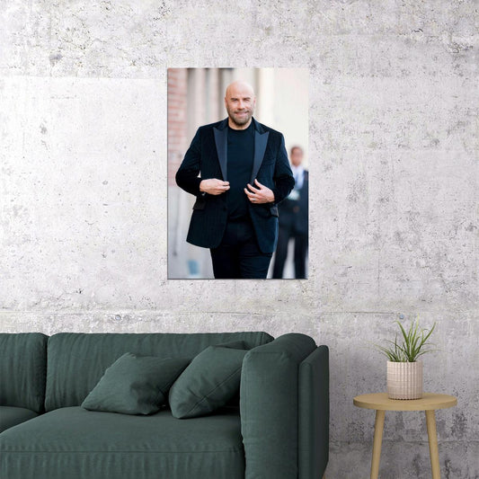 John Travolta Modern Portrait Poster Recent Photo Classic Hollywood Actor Wall Art Print Old Hollywood Aesthetic Wall Decor - xonomax