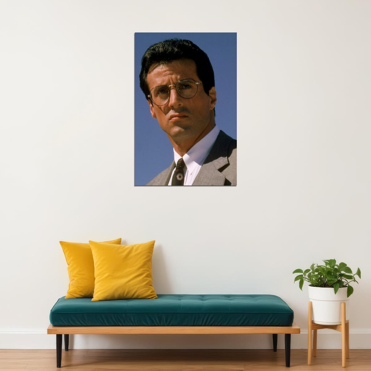 Sly Sylvester Stallone Detective Portrait Poster Classic Crime Film Look Hollywood Actor Iconic Wall Art Print Old Hollywood Aesthetic Wall Decor - xonomax