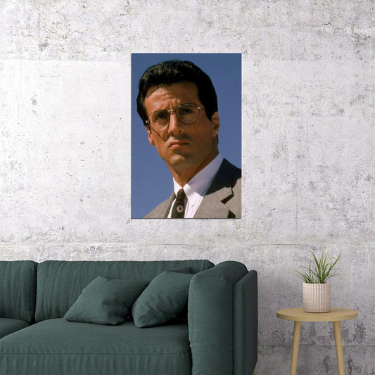Sly Sylvester Stallone Detective Portrait Poster Classic Crime Film Look Hollywood Actor Iconic Wall Art Print Old Hollywood Aesthetic Wall Decor - xonomax