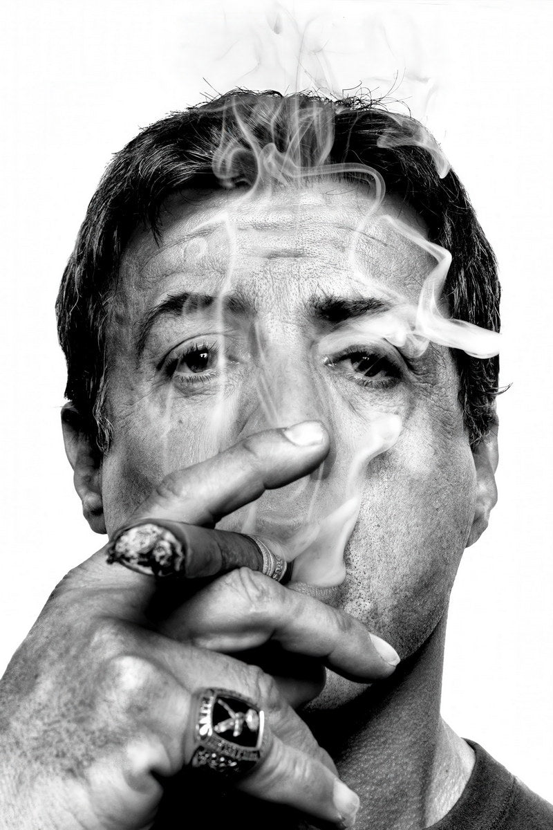 Smoking Portrait Poster Iconic Film Star Glamorous Hollywood Actor Black And White Wall Art Print Old Hollywood Aesthetic Wall Decor - xonomax