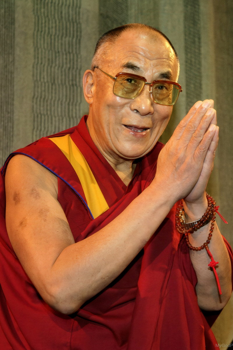 Tenzin Gyatso 14th Dalai Lama Modern Portrait Poster Iconic Tibetan Spiritual Leader Recent Photo Wall Art Print Old Hollywood Aesthetic Wall Decor - xonomax