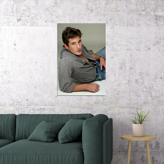 Richard Gere Young Actor Poster Iconic Hollywood Portrait Hot Retro Hollywood Star Wall Art Print Old Hollywood Aesthetic Wall Decor - xonomax