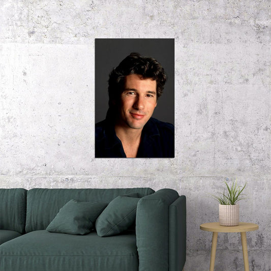 Richard Gere Portrait Poster Handsome Actor Vintage Movie Star Old Money Look Wall Art Print Old Hollywood Aesthetic Wall Decor - xonomax