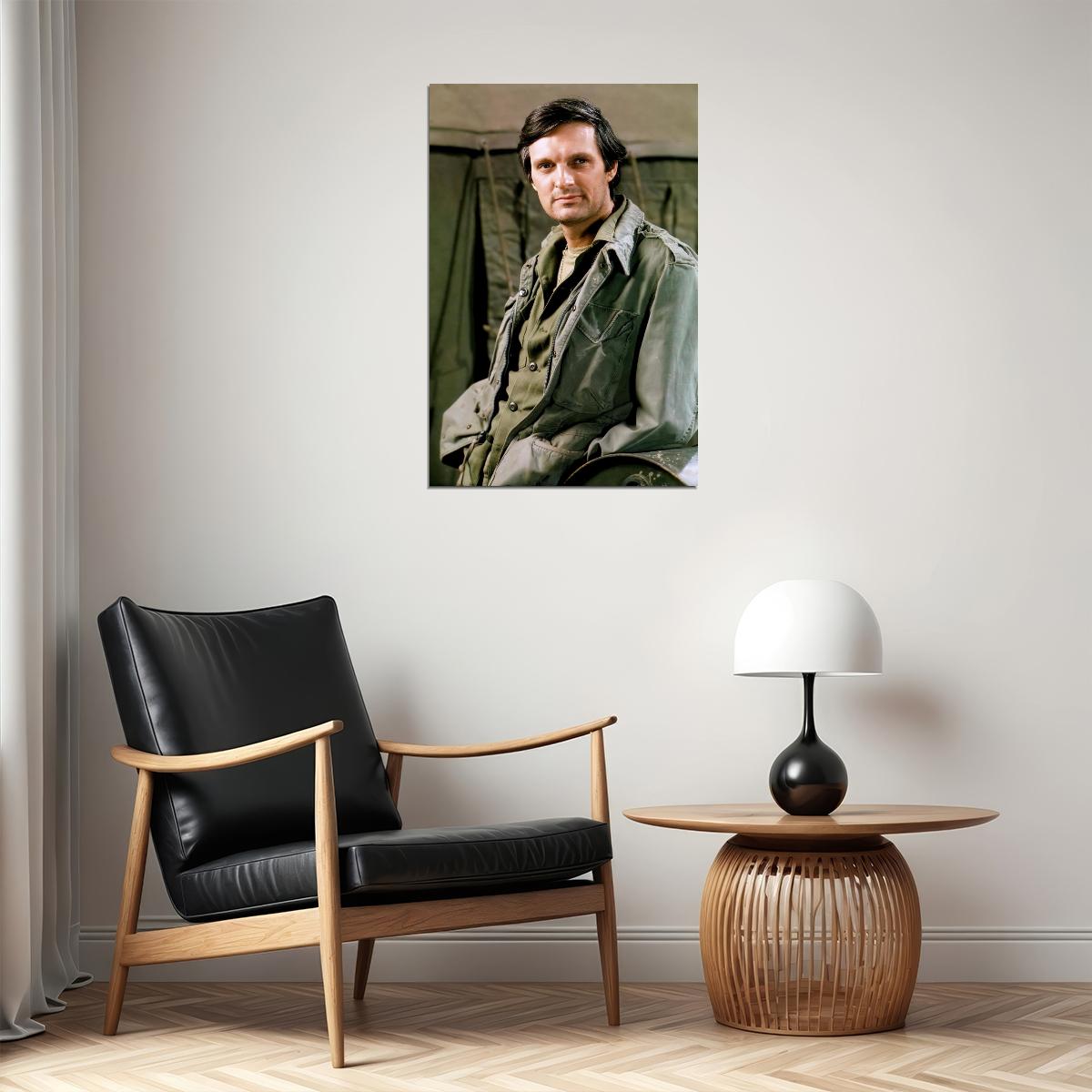 Alan Alda M*A*S*H MASH Movie Set Poster 1970s TV Show Actor Iconic Classic Television Star Wall Art Print Old Hollywood Aesthetic Wall Decor - xonomax