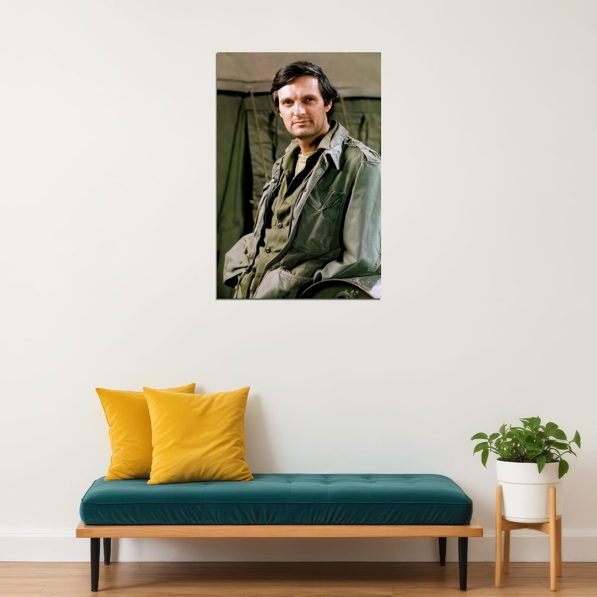 Alan Alda M*A*S*H MASH Movie Set Poster 1970s TV Show Actor Iconic Classic Television Star Wall Art Print Old Hollywood Aesthetic Wall Decor - xonomax