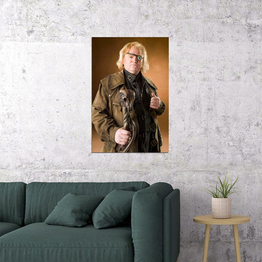 Brendan Gleeson Alastor Mad-Eye Moody Movie Poster Legendary Actor Wall Art Fantasy Film Print Old Hollywood Aesthetic Wall Decor - xonomax
