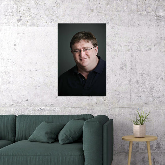 Gabe Newell Young Poster Video Game Industry Pioneer 1990s Portrait Retro Gaming Icon Wall Art Print Old Hollywood Aesthetic Wall Decor - xonomax