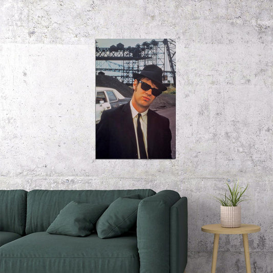 Dan Aykroyd Blues Brothers 1980 Movie Poster Classic Comedy Actor Portrait Film Art Print Old Hollywood Aesthetic Wall Decor - xonomax