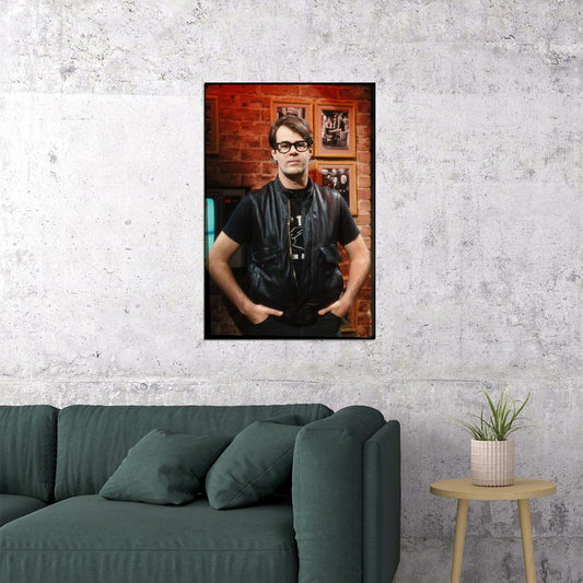 Dan Aykroyd Cool Retro Geek 1982 Poster Pop Culture Comedy Actor Photo Vintage Wall Art Old Hollywood Aesthetic Wall Decor - xonomax