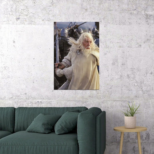 Ian McKellen Gandalf 2001 Movie Poster Photo Epic Fantasy Character Wall Art Print Old Hollywood Aesthetic Wall Decor - xonomax