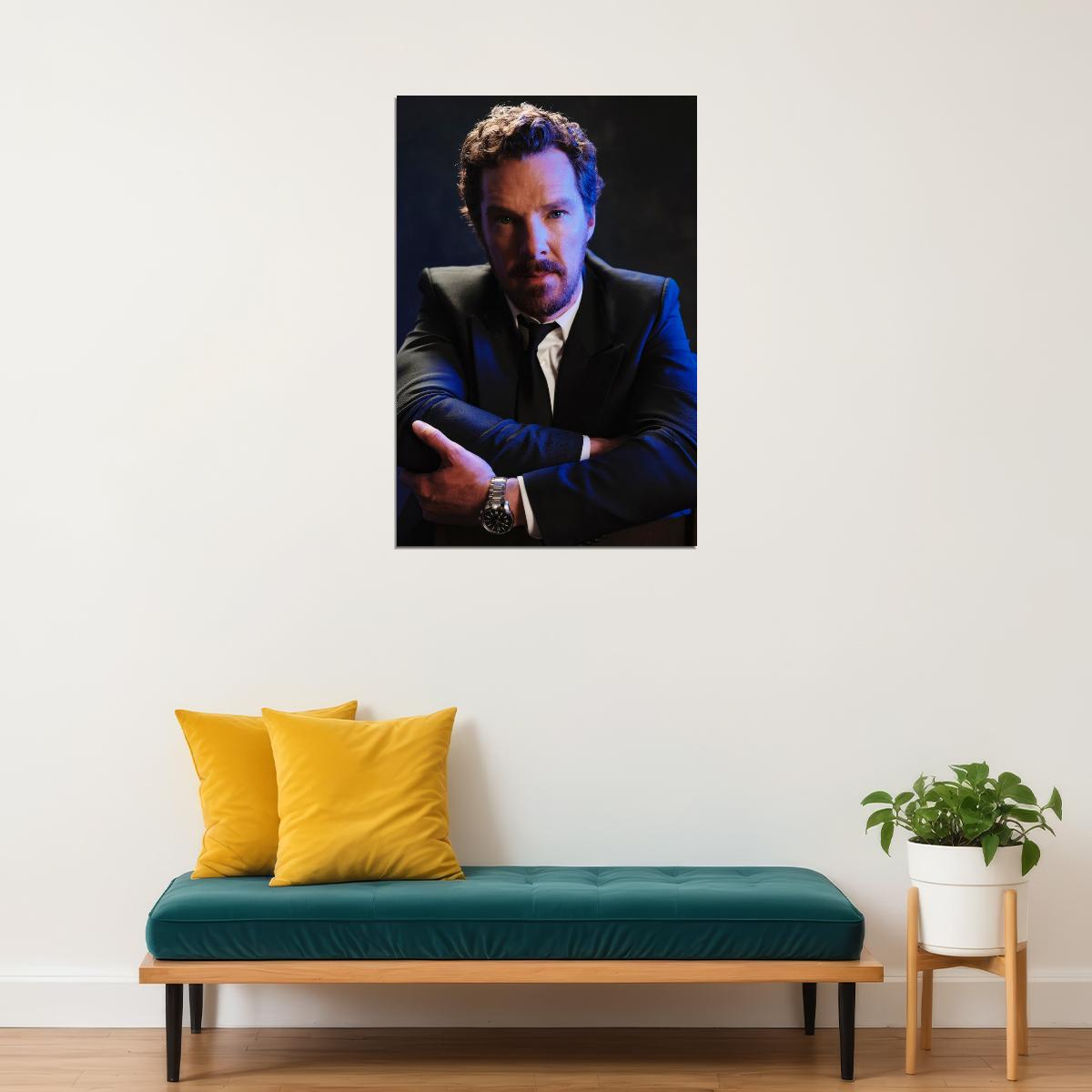Benedict Cumberbatch Modern Photo Print Legendary Actor Portrait Wall Art Poster Old Hollywood Aesthetic Wall Decor - xonomax