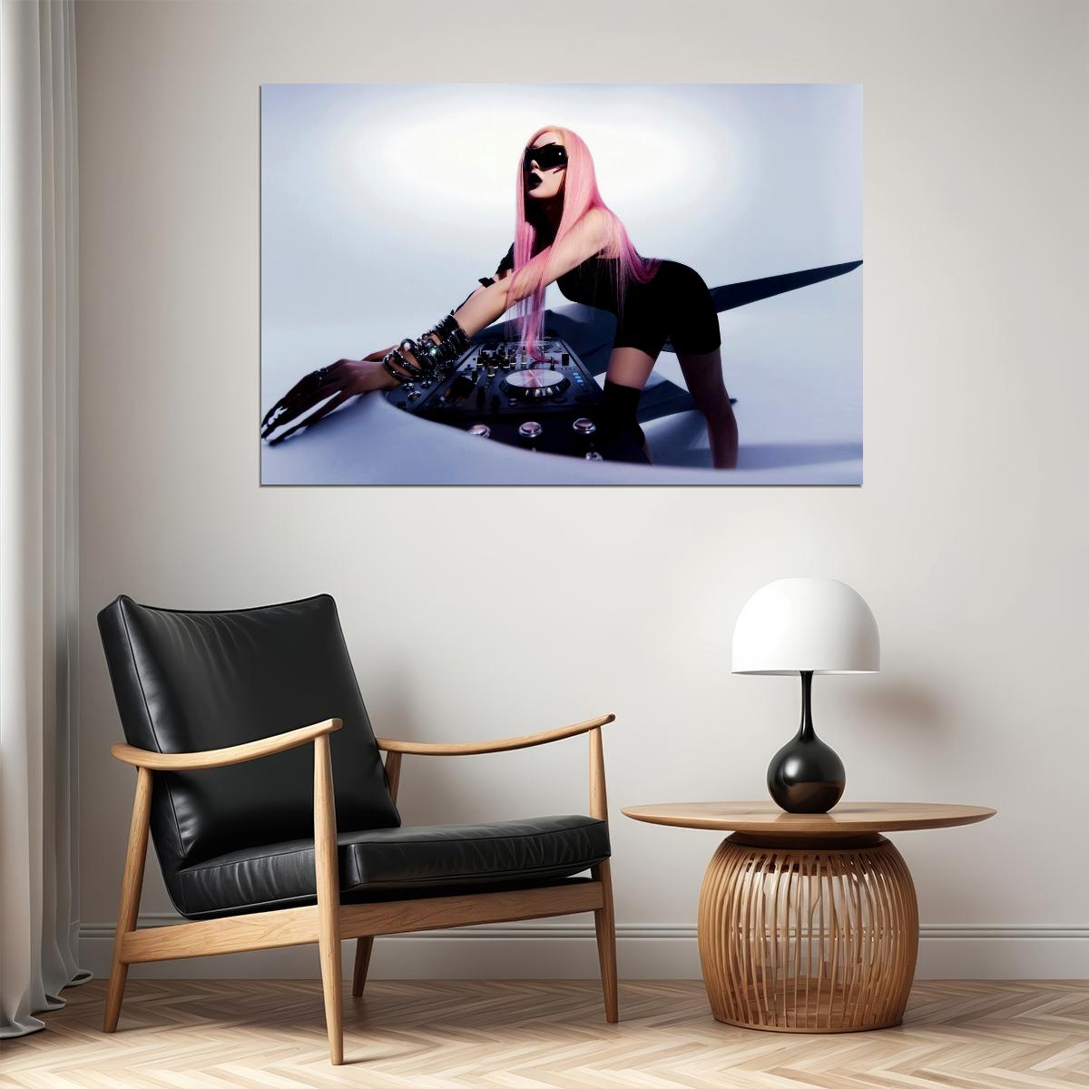 aespa Giselle Whiplash Concept Photo K-pop Music Poster Edgy Glam Aesthetic Sexy Cyberpunk Female Idol Fashion Print Trendy Girl Group Wall Art