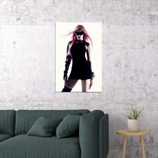 aespa Giselle Whiplash Concept Photo K-pop Music Poster High-Tech Glam Aesthetic Sexy Cyberpunk Female Idol Fashion Print Trendy Girl Group Wall Art - xonomax