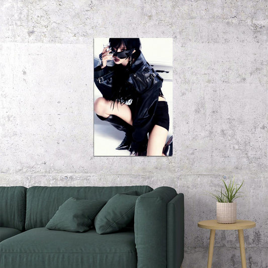 aespa Giselle Whiplash Concept Photo K-pop Music Poster Y2K Futuristic Aesthetic Sexy High-Fashion Female Idol Fashion Print Trendy Girl Group Wall Art - xonomax