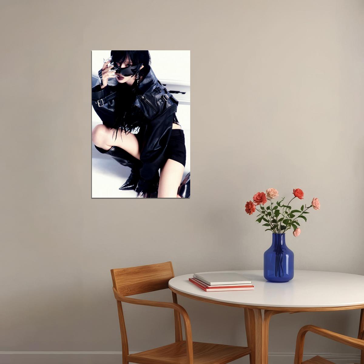 aespa Giselle Whiplash Concept Photo K-pop Music Poster Y2K Futuristic Aesthetic Sexy High-Fashion Female Idol Fashion Print Trendy Girl Group Wall Art - xonomax